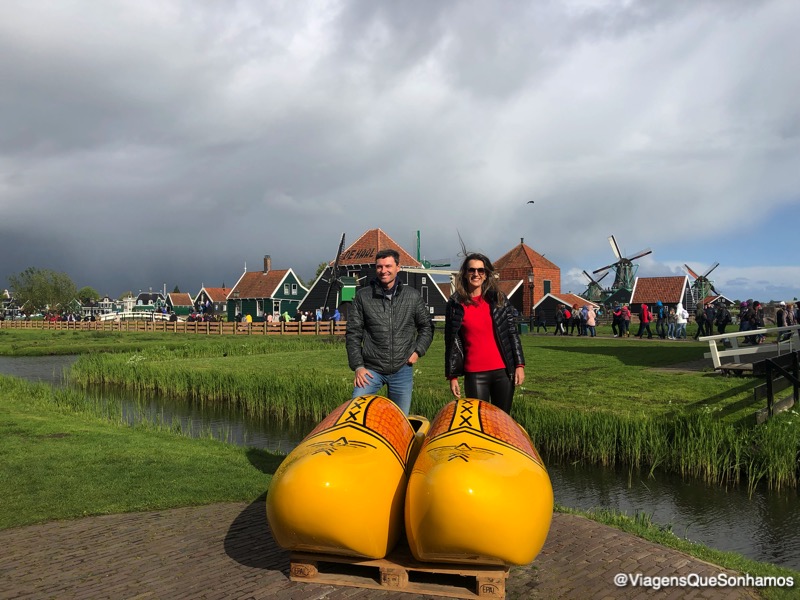 O parque dos moinhos de vento na Holanda