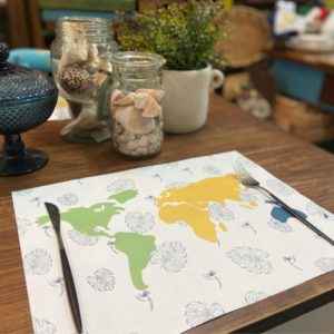 Jogo Americano Mapa Mundi